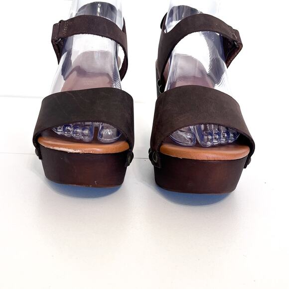 Avellini Boho Western Chunky Platform Women Sandals Size 40 US 9 Brown Studded - Picture 13 of 13